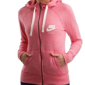 Nike Kids Pink Zip-Up Hoodie Size Large PTP: 17"